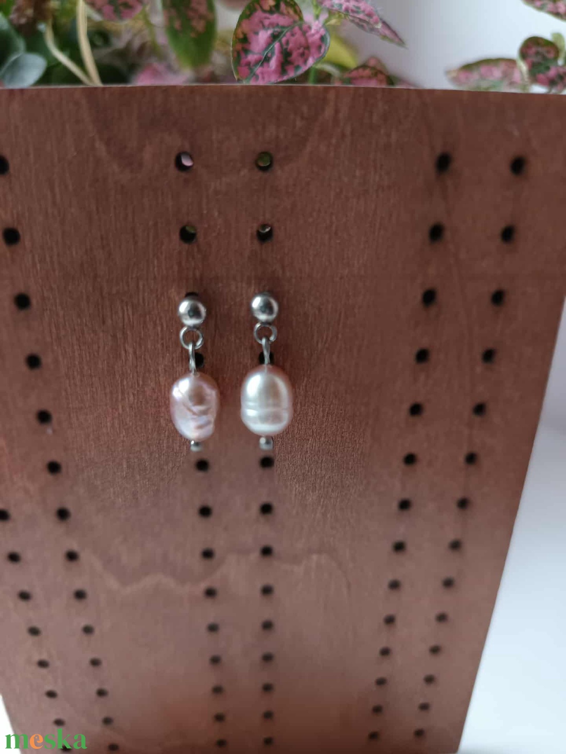 Essential 316L � Pearl No.13 - ékszer - fülbevaló - lógó fülbevaló - Meska.hu