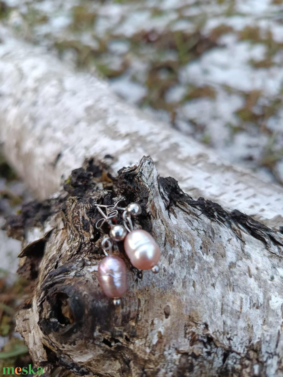 Essential 316L � Pearl No.13 - ékszer - fülbevaló - lógó fülbevaló - Meska.hu