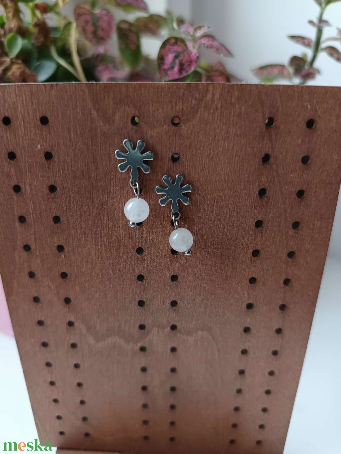 Essential 316L � Rose quartz No.12 - ékszer - fülbevaló - lógó fülbevaló - Meska.hu