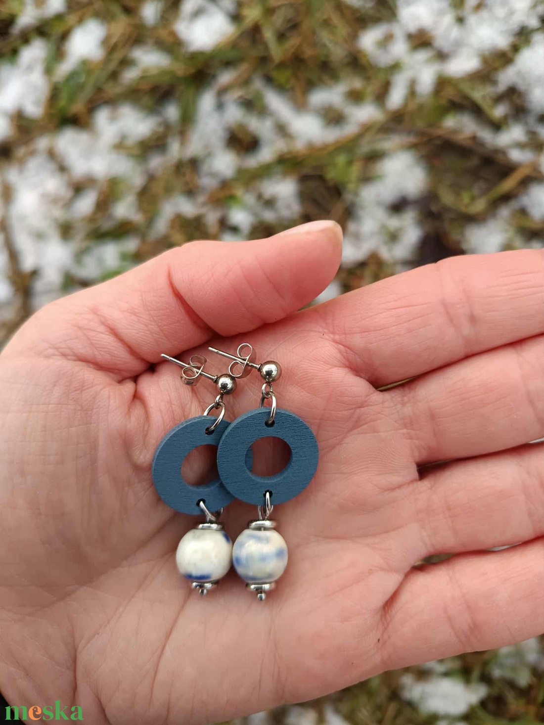 Essential 316L � Ceramic bead Nr.3 - ékszer - fülbevaló - lógó fülbevaló - Meska.hu