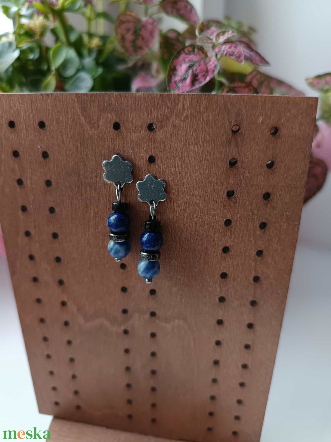 Essential 316L � Lapis Lazuli-Sodalite No.1 - ékszer - fülbevaló - lógó fülbevaló - Meska.hu