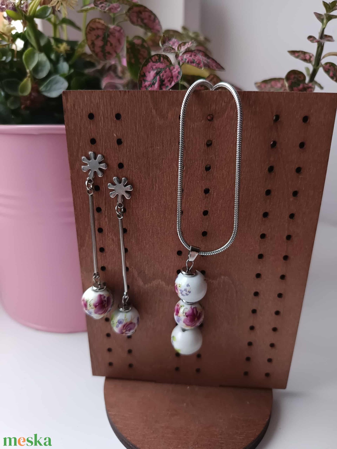 Statement Steel - Ceramic beads szett Nr. 3 - ékszer - ékszerszett - Meska.hu