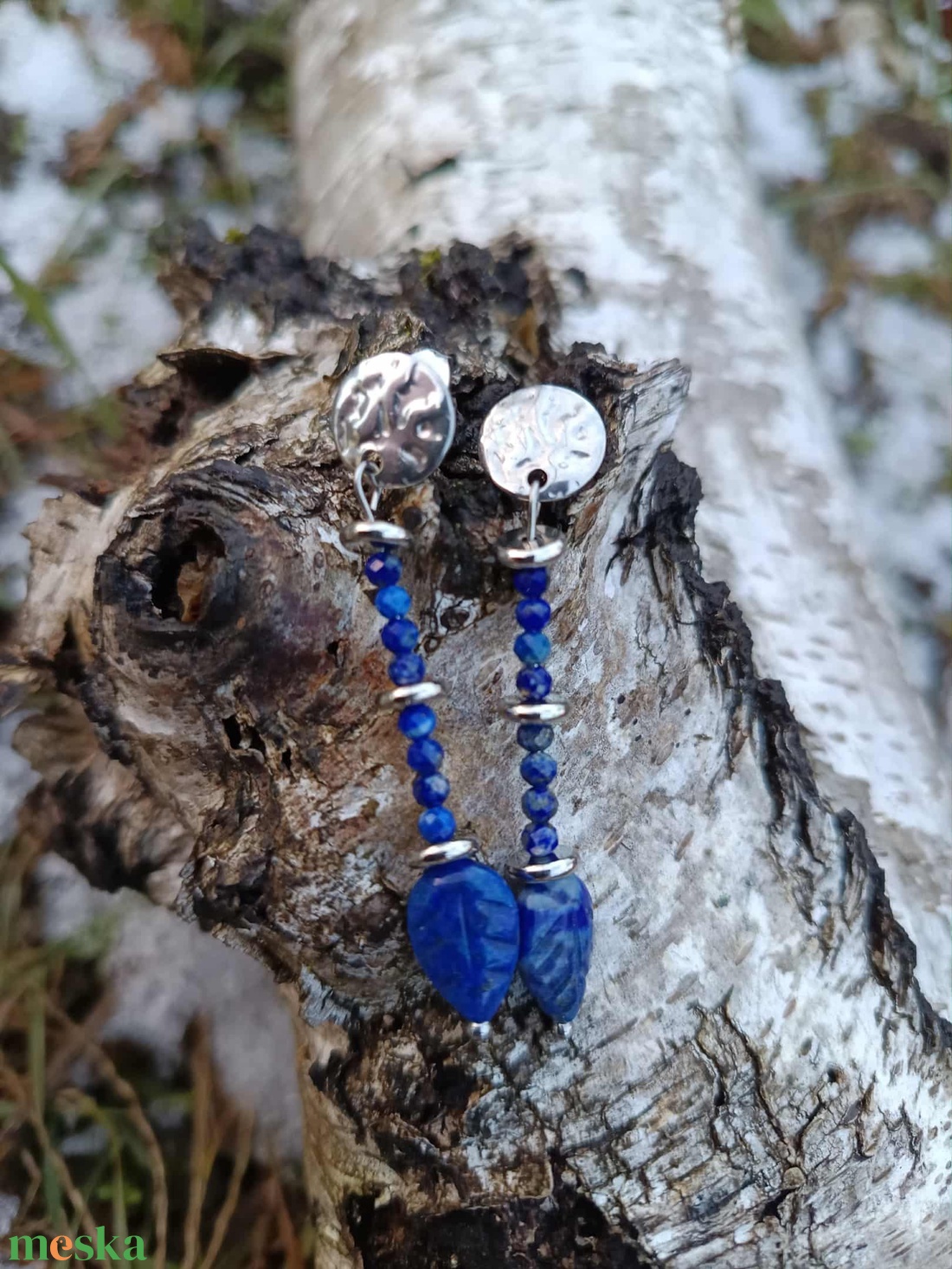 Statement Steel - Lapis Lazuli Nr. 2 - ékszer - ékszerszett - Meska.hu