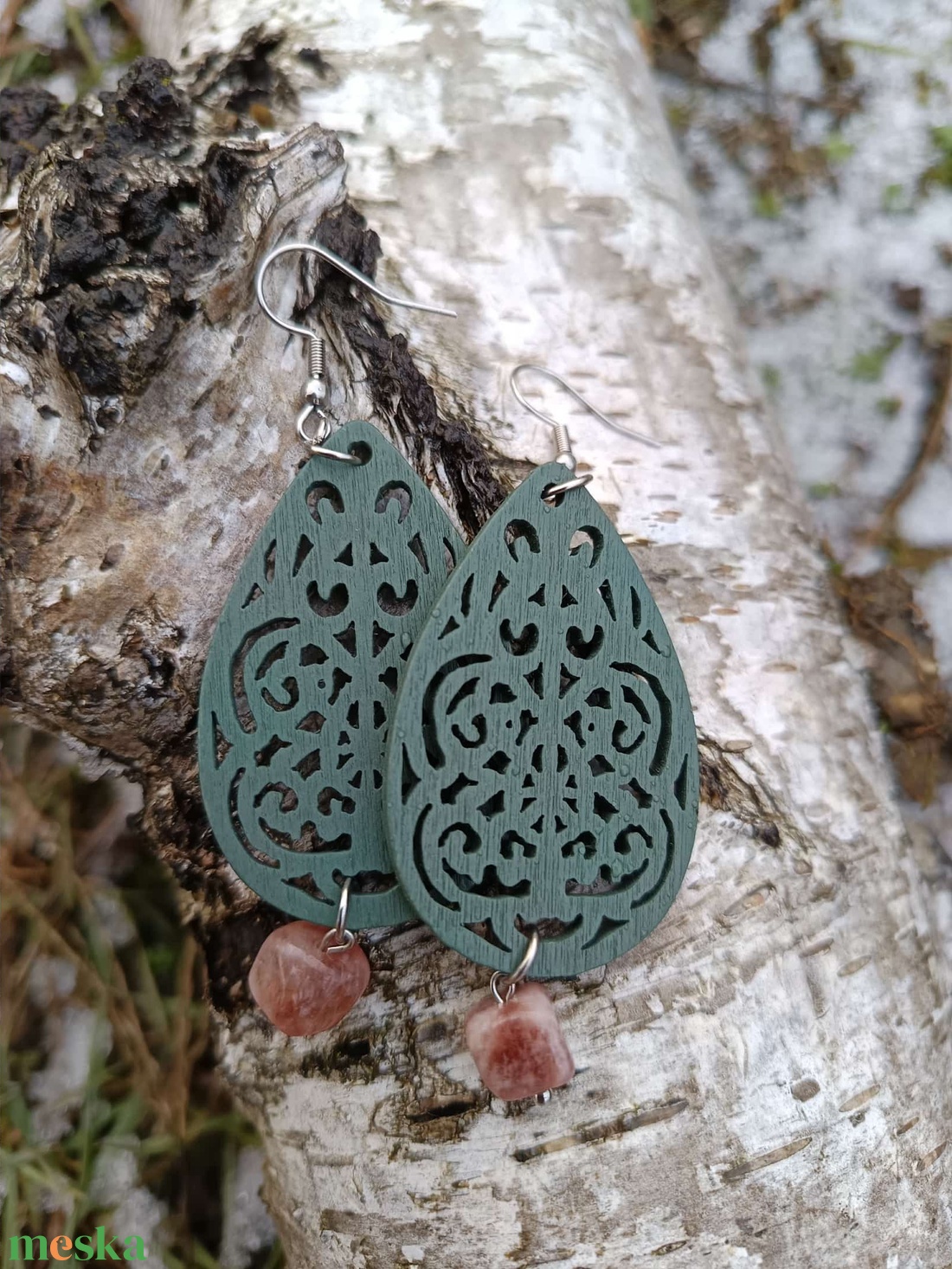 Statement Steel - Wood Nr. 13 - ékszer - ékszerszett - Meska.hu