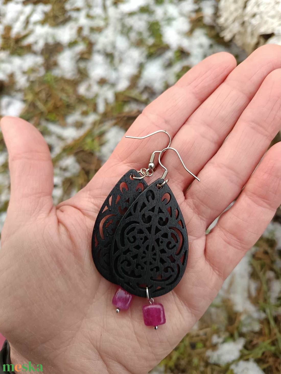 Statement Steel - Wood Nr. 14 - ékszer - ékszerszett - Meska.hu