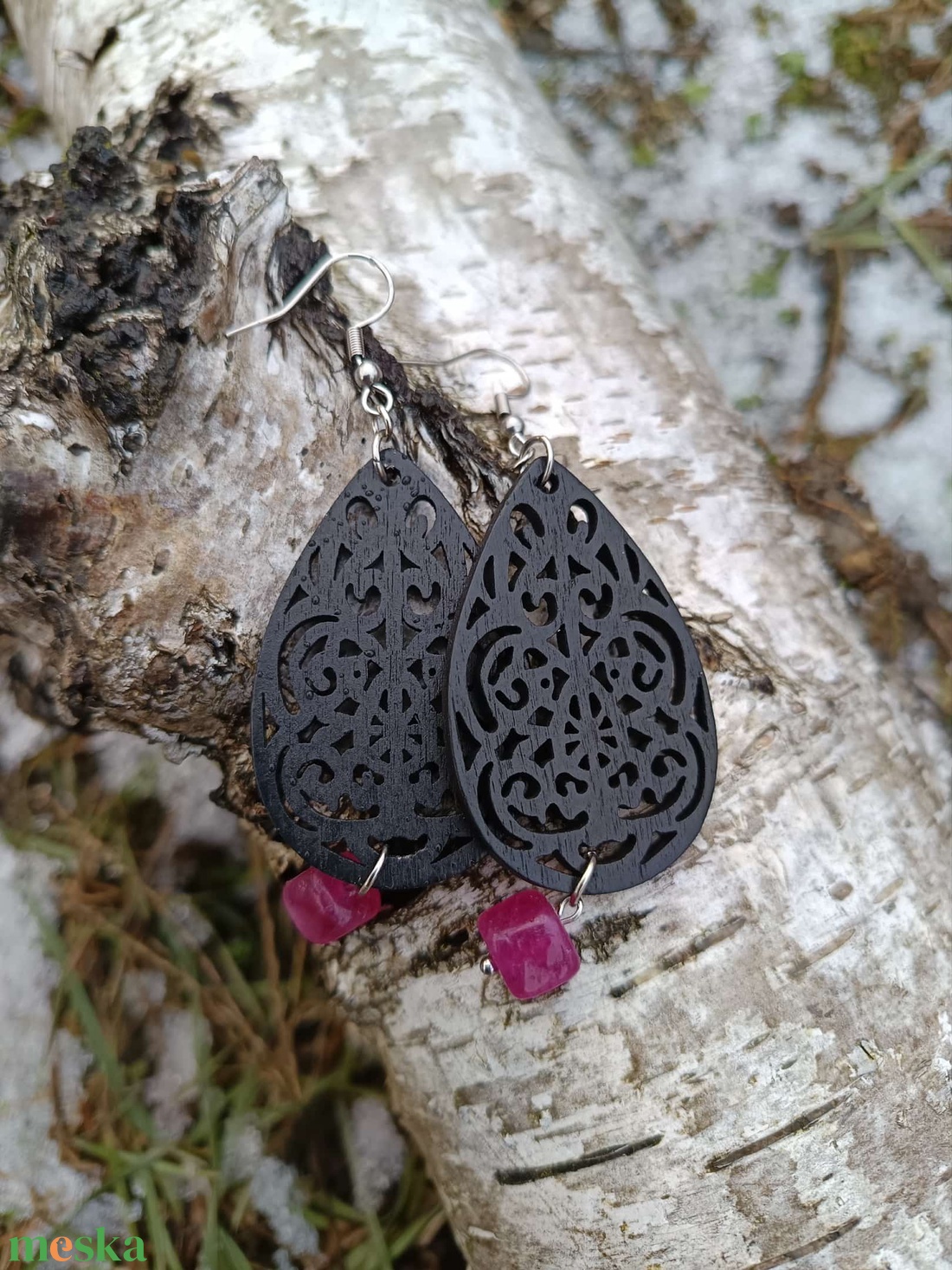 Statement Steel - Wood Nr. 14 - ékszer - ékszerszett - Meska.hu