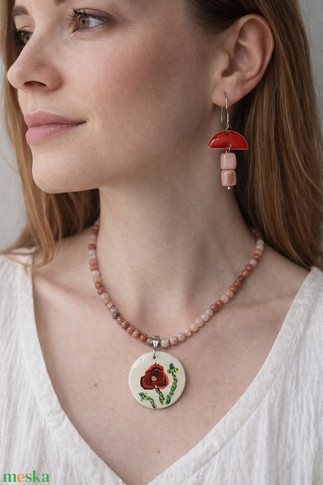 Secret Garden Bloom - Papaver Rouge Tourmaline szett Nr. 09 - ékszer - ékszerszett - Meska.hu