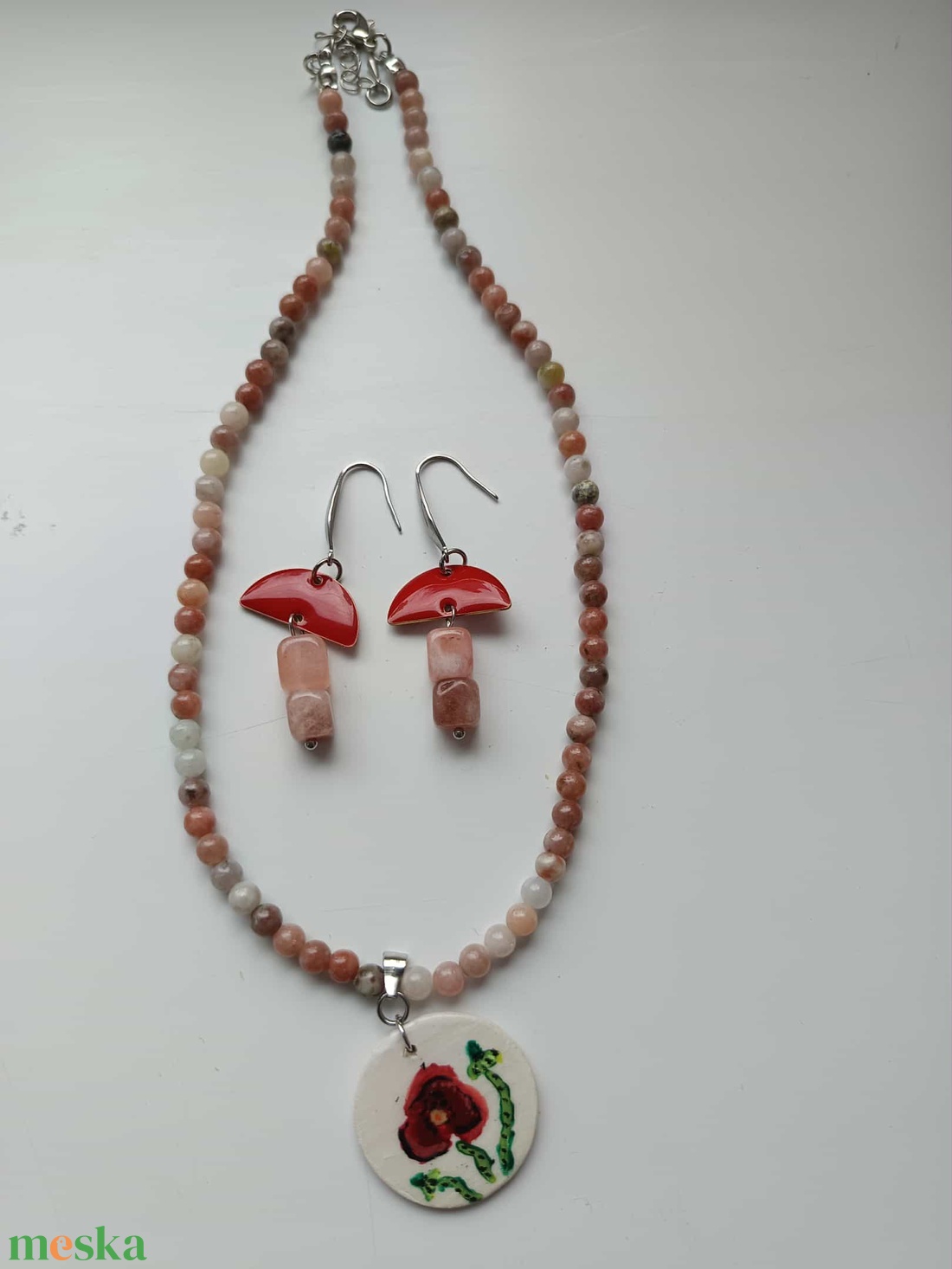 Secret Garden Bloom - Papaver Rouge Tourmaline szett Nr. 09 - ékszer - ékszerszett - Meska.hu