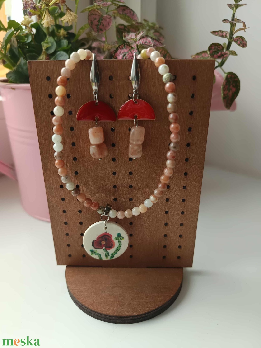 Secret Garden Bloom - Papaver Rouge Tourmaline szett Nr. 09 - ékszer - ékszerszett - Meska.hu