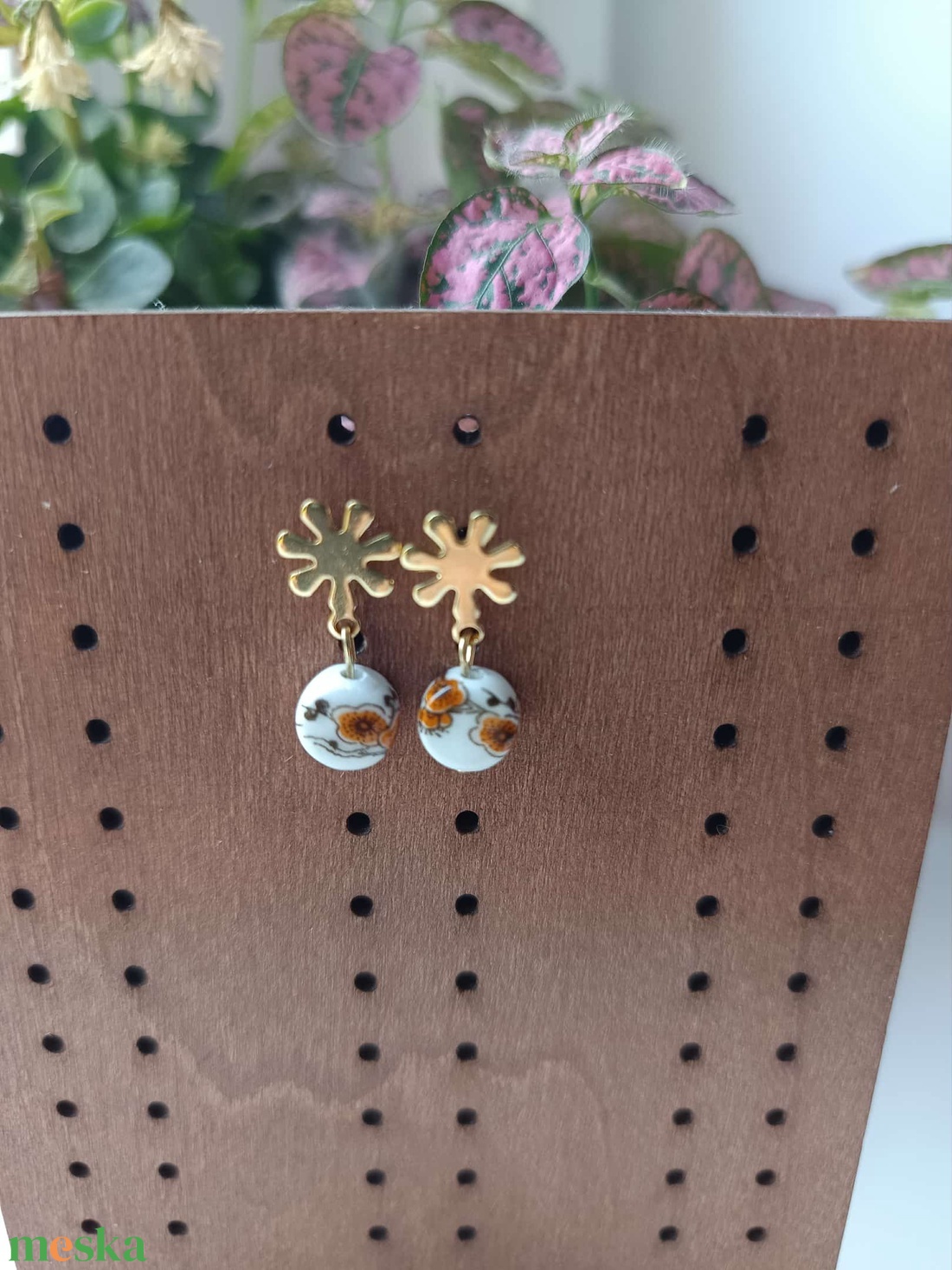 Essential 316L � Ceramic beads - orange No.23 - ékszer - fülbevaló - lógó fülbevaló - Meska.hu