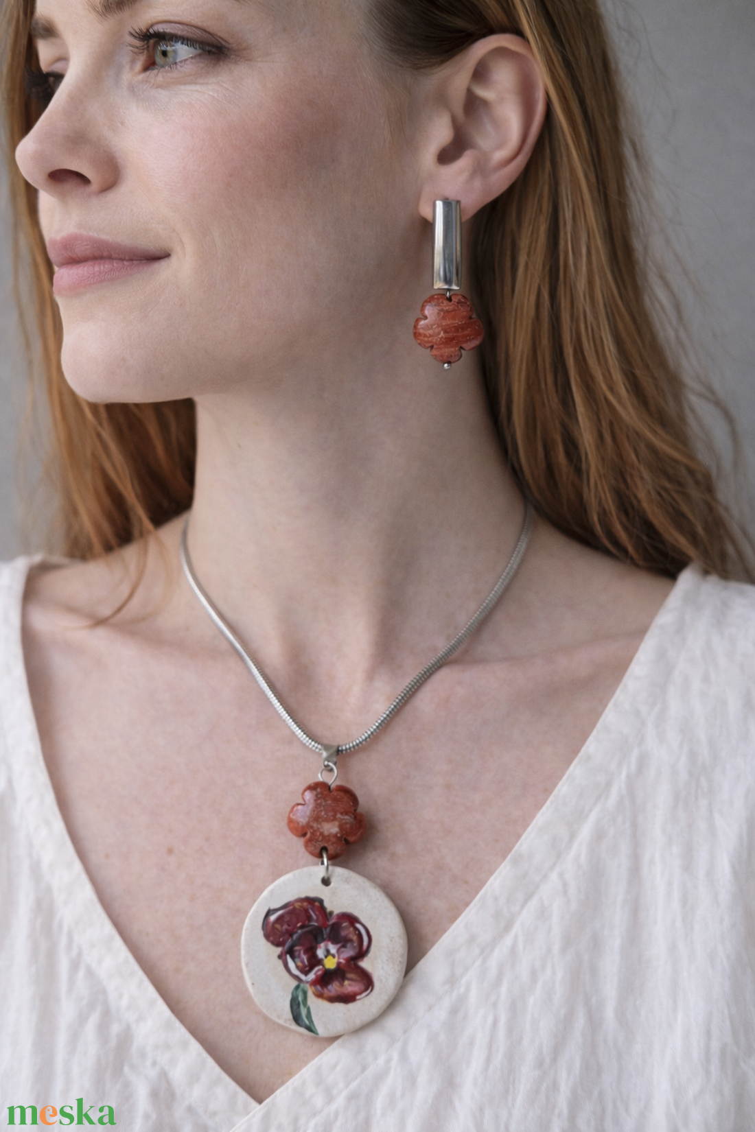 Secret Garden Bloom - Red Jasper szett Nr. 1 - ékszer - ékszerszett - Meska.hu