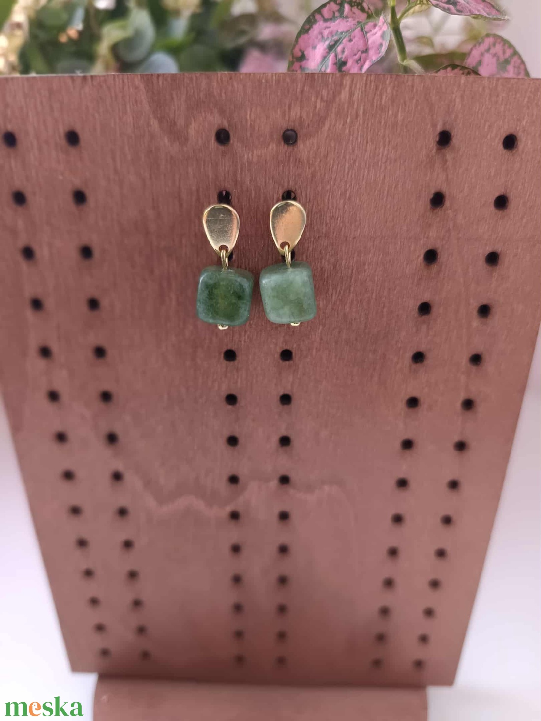 Essential 316L � Tourmaline - green No.29 - ékszer - fülbevaló - lógó fülbevaló - Meska.hu