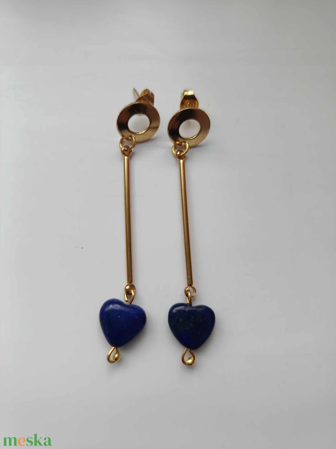 Essential 316L � Lapis lazuli No.30 - ékszer - fülbevaló - lógó fülbevaló - Meska.hu