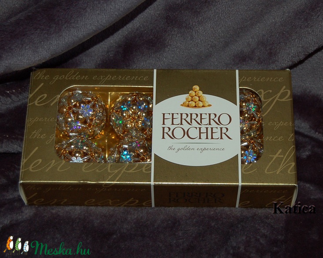 Karácsonyfadísz Ferrero gyöngyből arany szín - karácsony - Meska.hu Karácsonyfadísz Ferrero gyöngyből arany szín - karácsony - Meska.hu