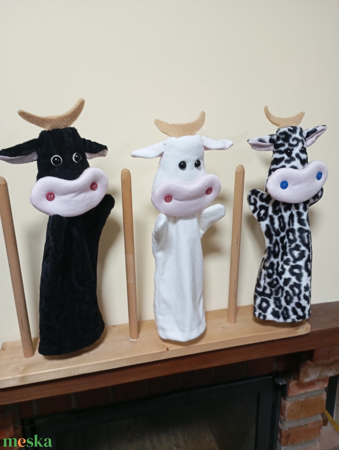 Báb, tehénkék - játék & sport - bábok - kesztyűbáb - Meska.hu