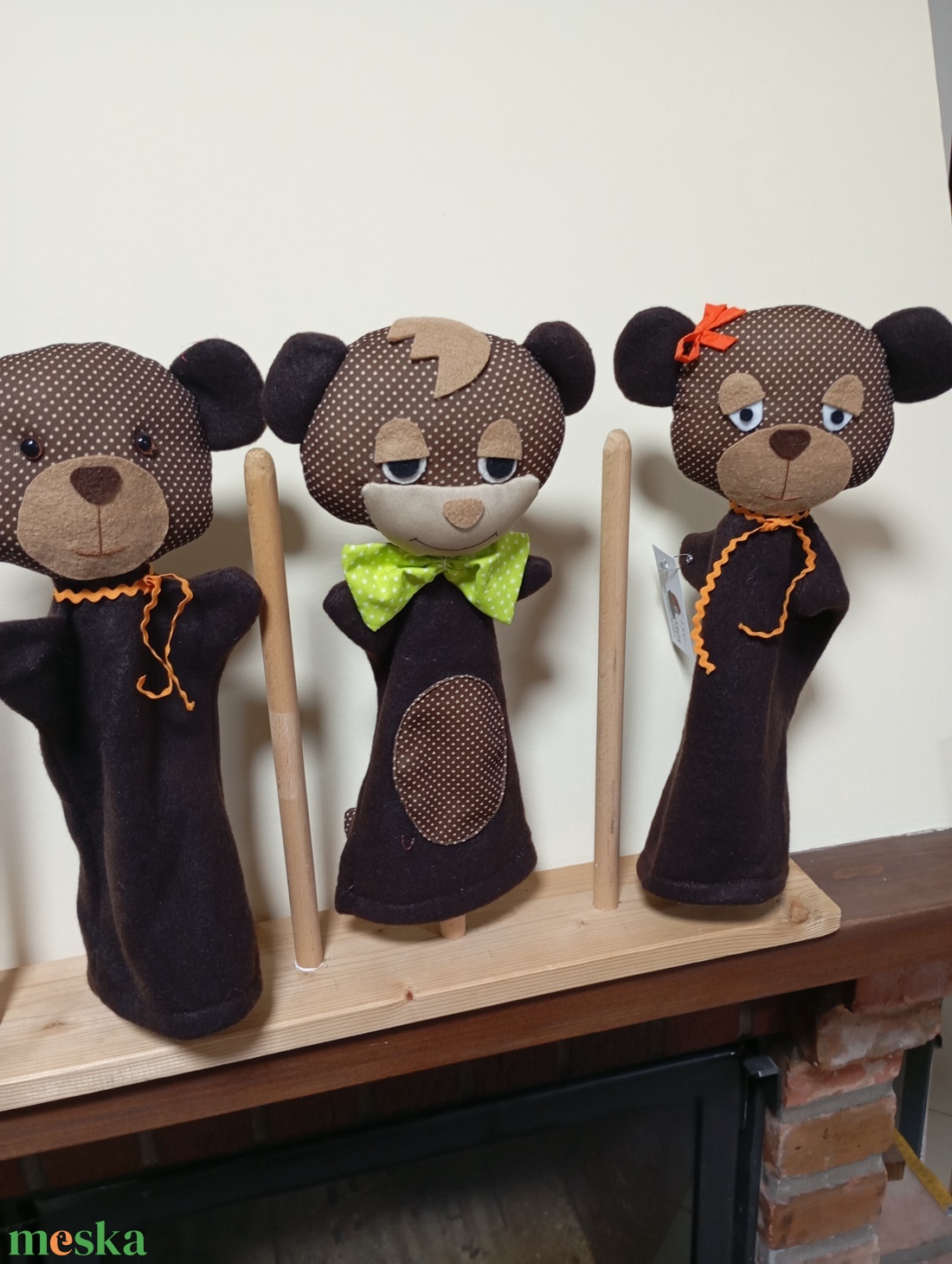 Báb maci a Brunó - játék & sport - bábok - báb készlet - Meska.hu