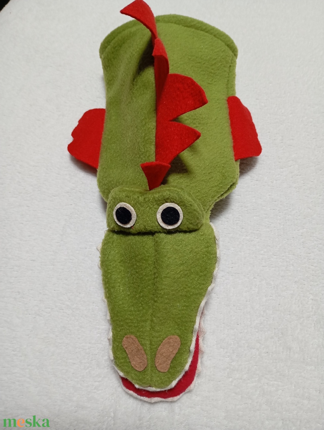 Báb krokodil Kázmér - játék & sport - bábok - kesztyűbáb - Meska.hu