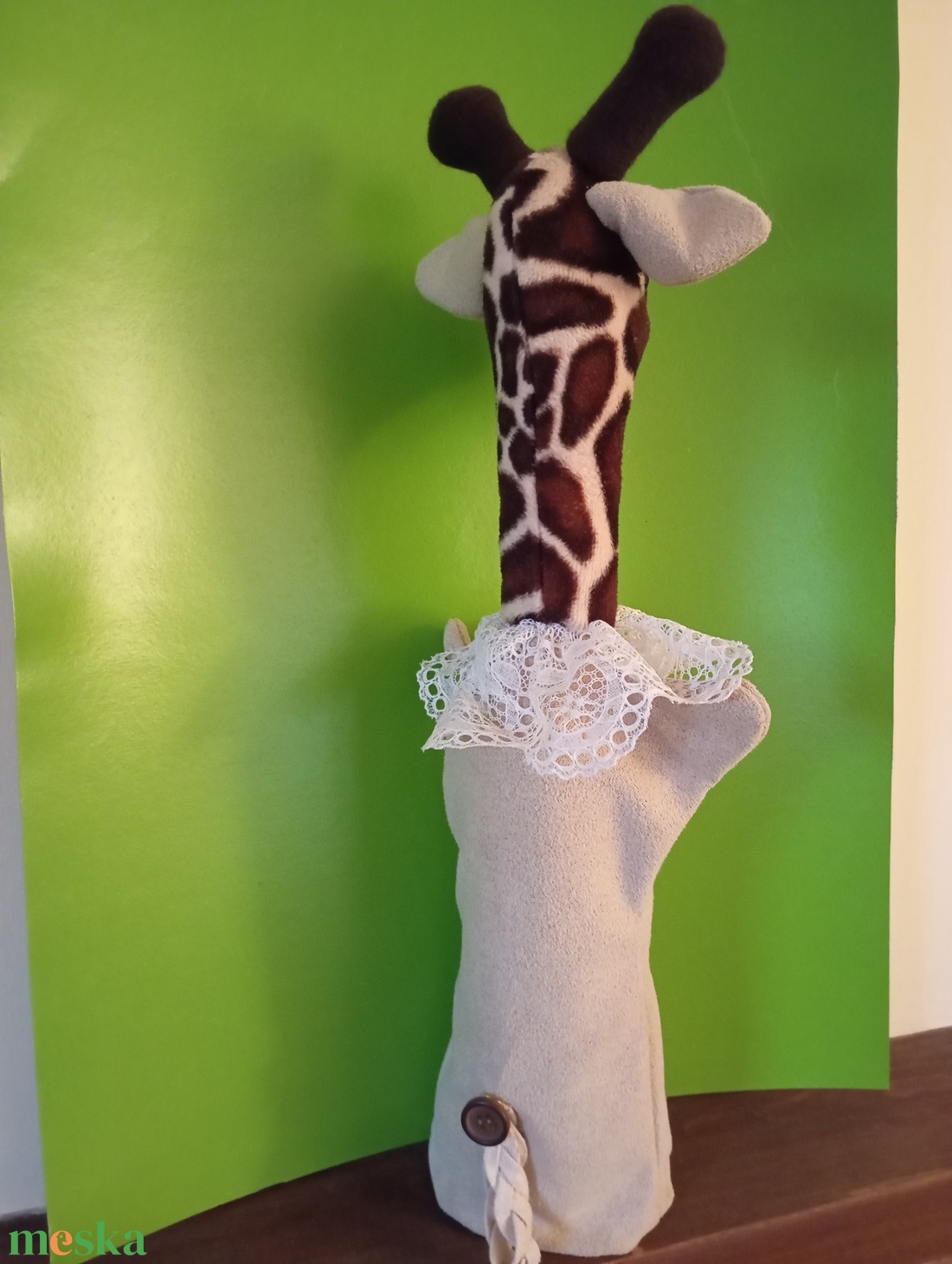 Báb zsiráf Zsófi - játék & sport - bábok - kesztyűbáb - Meska.hu