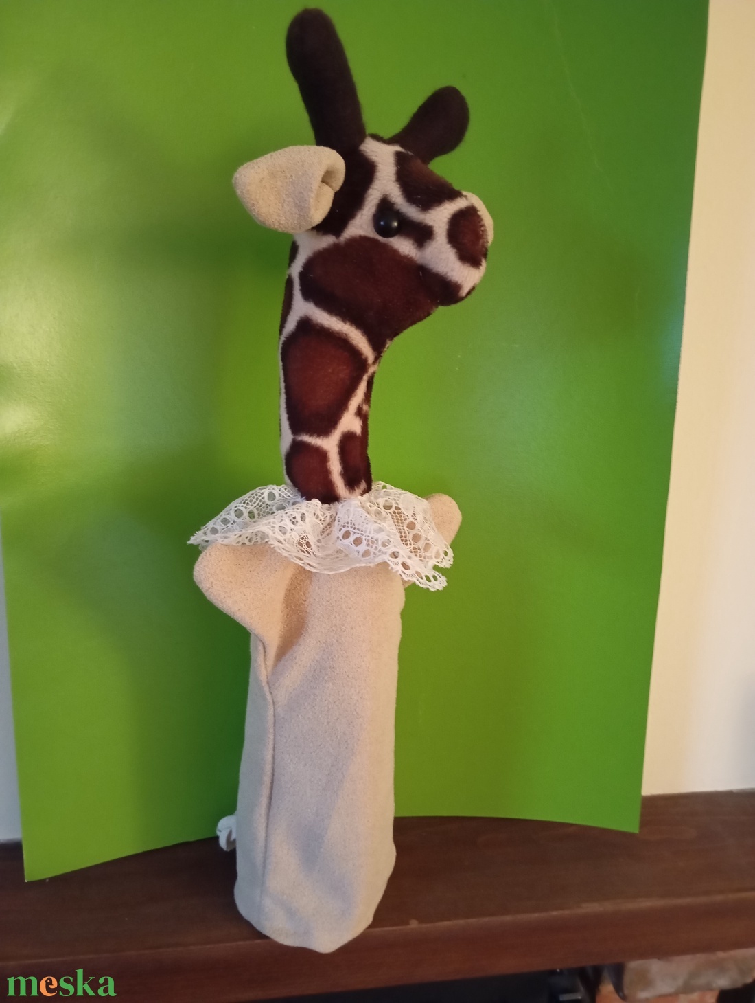 Báb zsiráf Zsófi - játék & sport - bábok - kesztyűbáb - Meska.hu