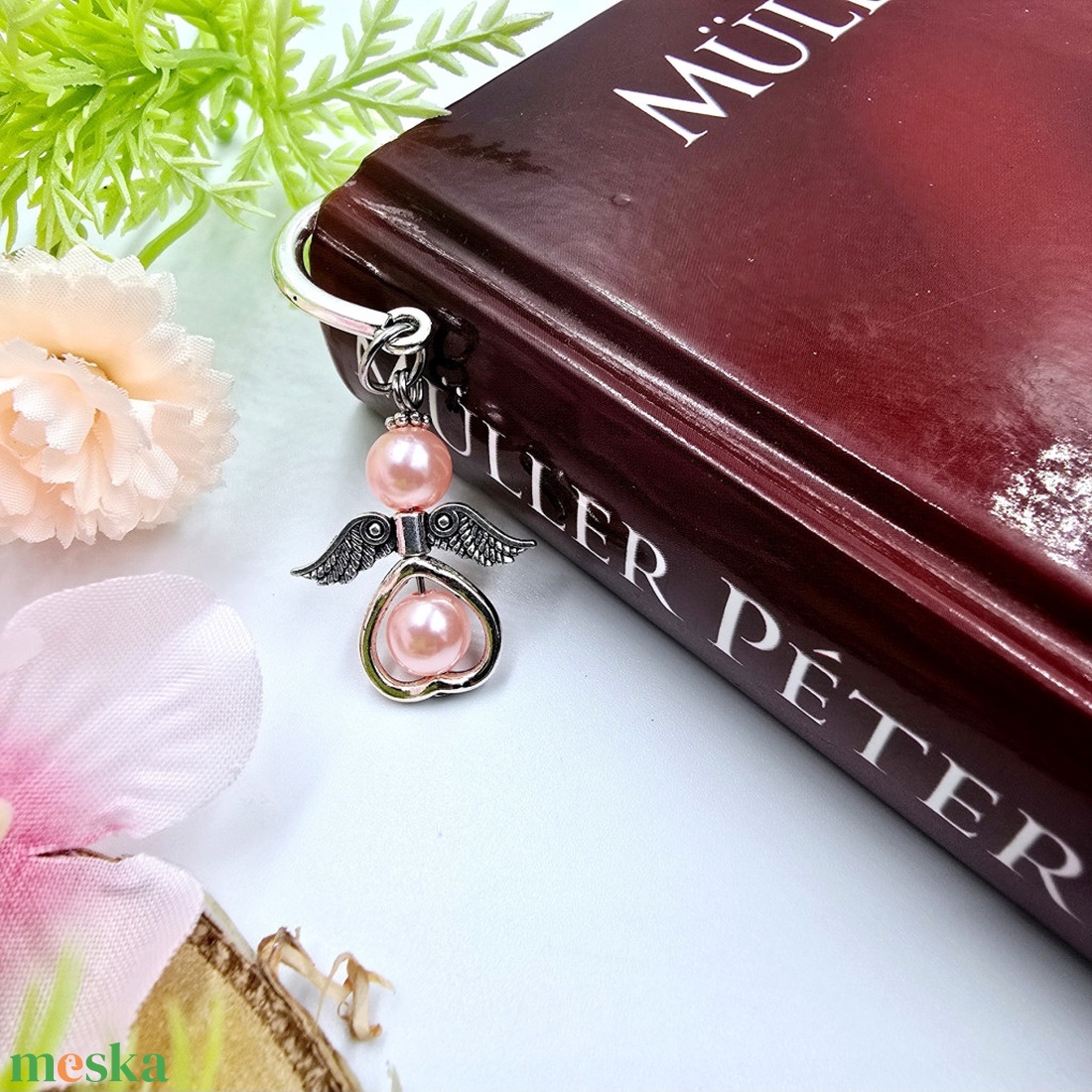 Angyalkás könyvjelző ajándékkártyán - Ajándék óvó néninek - könyv & zene - könyvjelző - Meska.hu