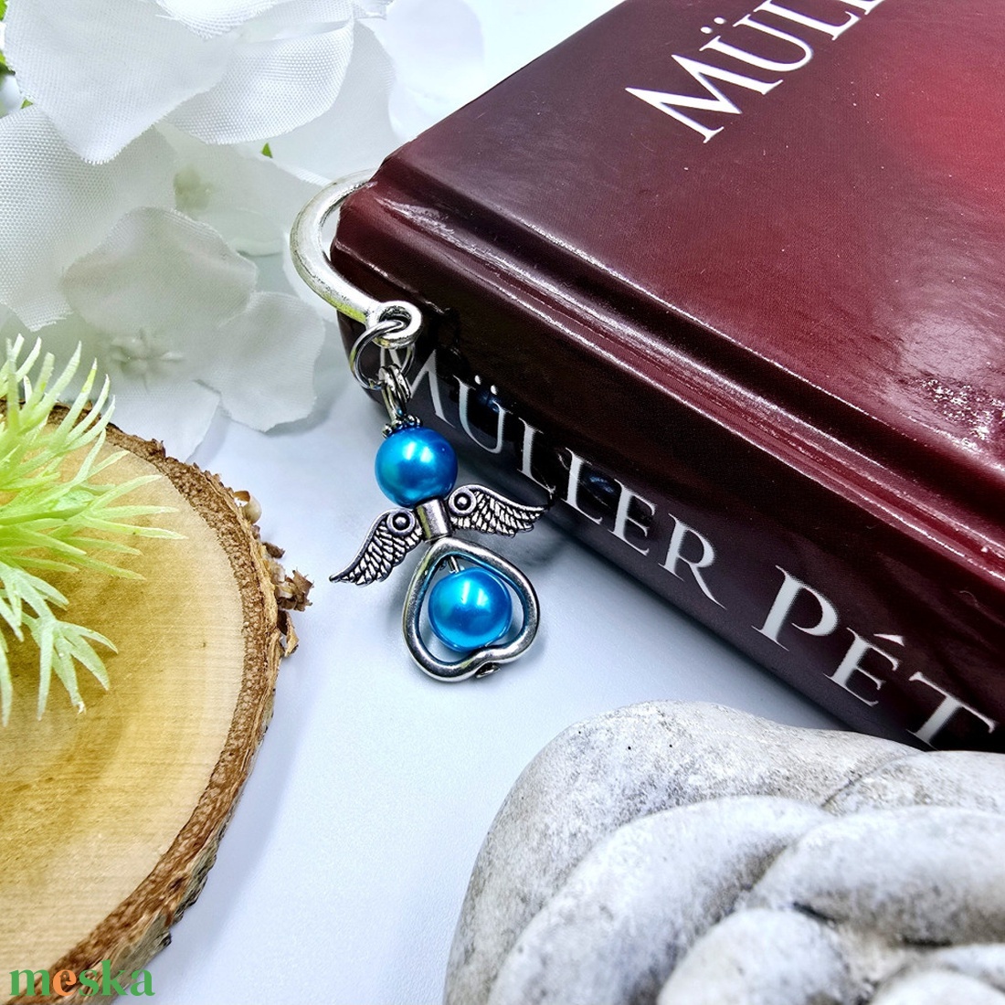 Óvó néninek ajándék - Angyalkás könyvjelző ajándékkártyán  - könyv & zene - könyvjelző - Meska.hu