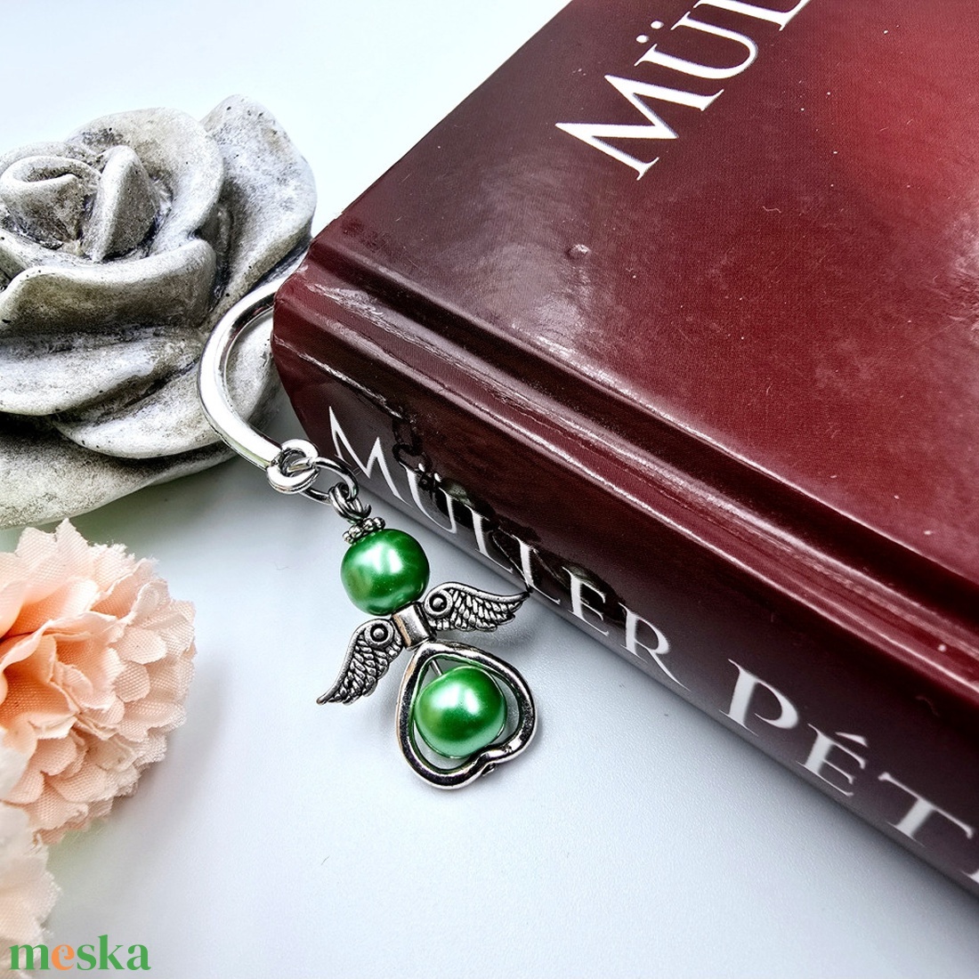 Óvó néninek ajándék - Angyalkás könyvjelző ajándékkártyán  - könyv & zene - könyvjelző - Meska.hu