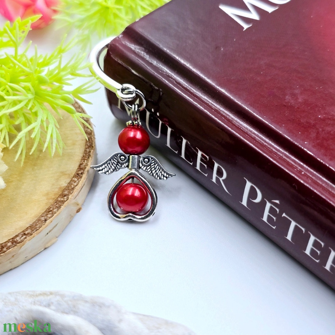 Óvó néniknek ajándék - Angyalkás könyvjelző ajándékkártyán - könyv & zene - könyvjelző - Meska.hu