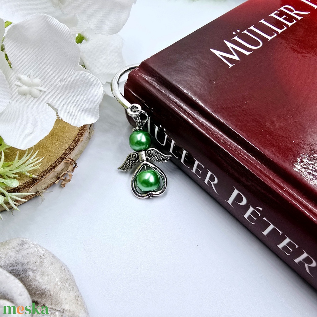 Óvó néniknek ajándék - Angyalkás könyvjelző ajándékkártyán - könyv & zene - könyvjelző - Meska.hu