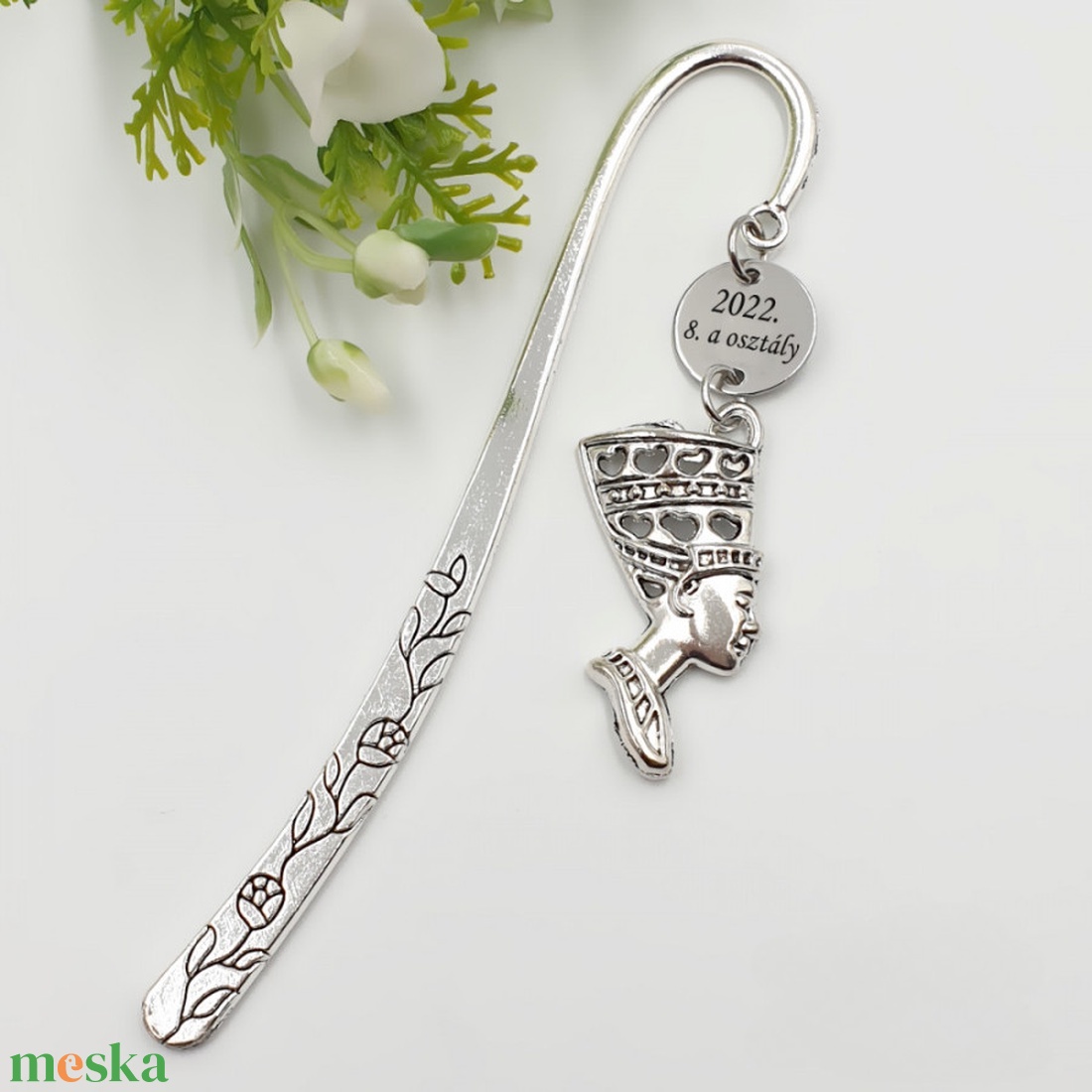 Történelem tanároknak ajándék - Gravírozott könyvjelző egyedi felirattal, fáraó charmmal - könyv & zene - könyvjelző - Meska.hu