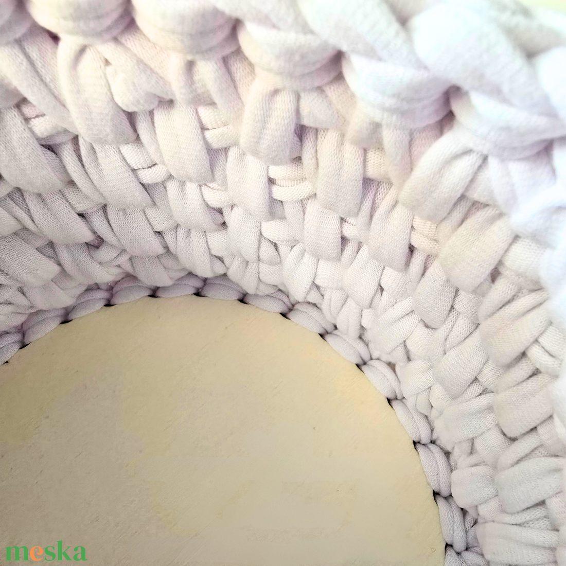 Horgolt tárolókosár egyedi felirattal. Ajándék anyák napjára - otthon & életmód - tárolás & rendszerezés - tárolókosár - Meska.hu