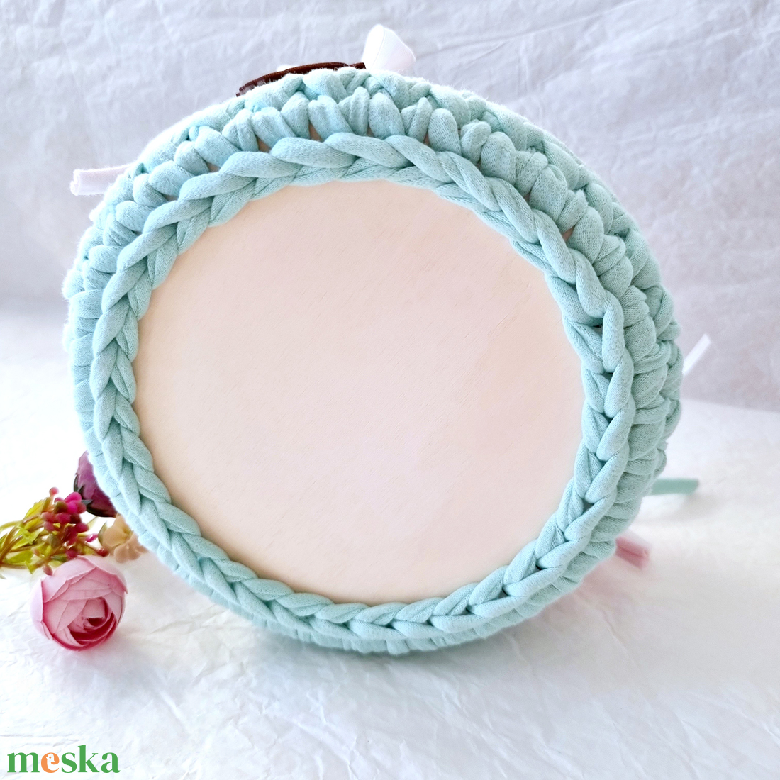 Horgolt bagoly tárolókosár egyedi felirattal. Ajándék gyerekeknek - baba - mama - babaszobabútor - játéktároló - Meska.hu