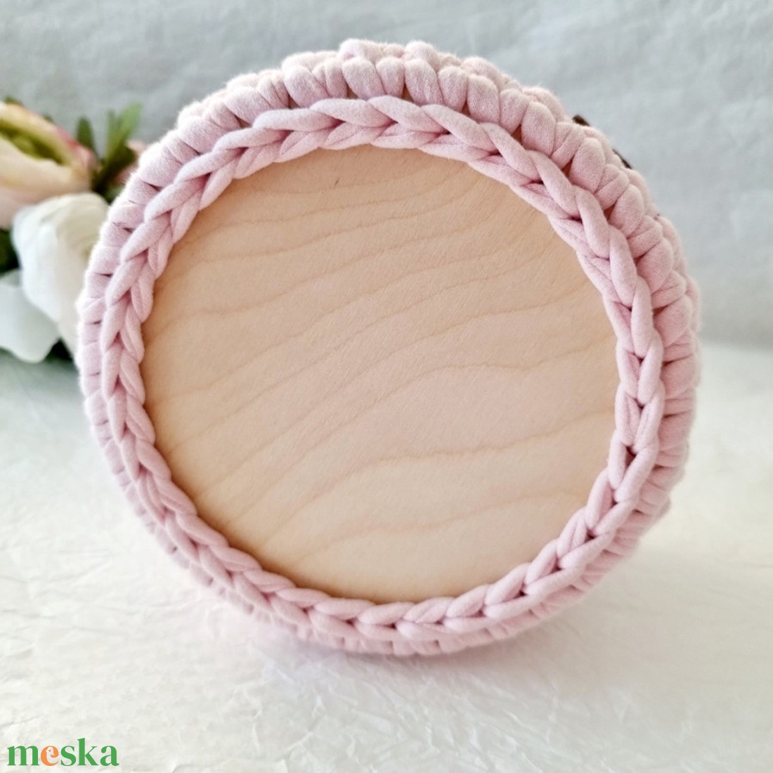 Horgolt cica tárolókosár egyedi felirattal. Ajándék gyerekeknek - baba - mama - babaszobabútor - játéktároló - Meska.hu