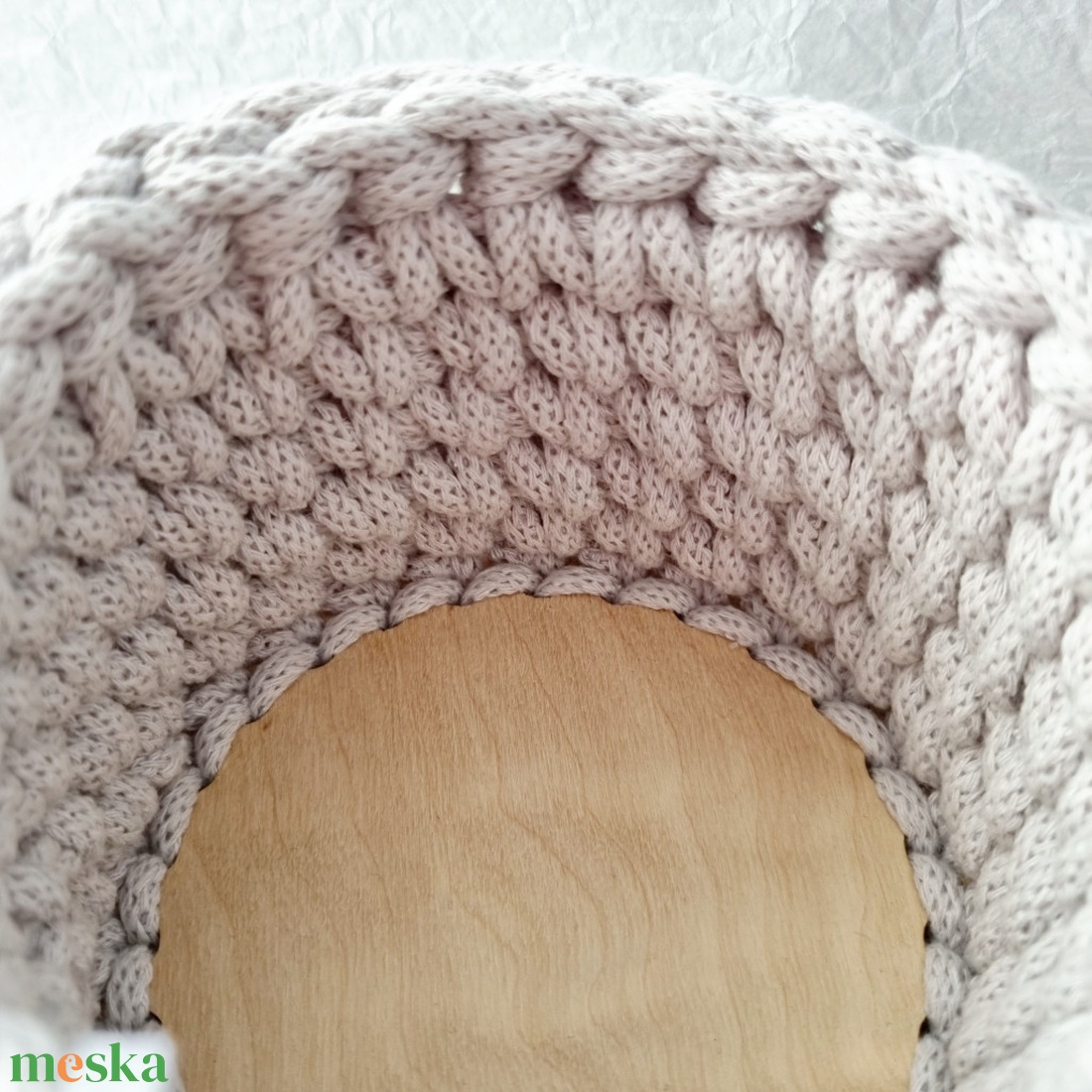 Horgolt tárolókosár egyedi felirattal. Ajándék anyák napjára - otthon & életmód - tárolás & rendszerezés - tárolókosár - Meska.hu