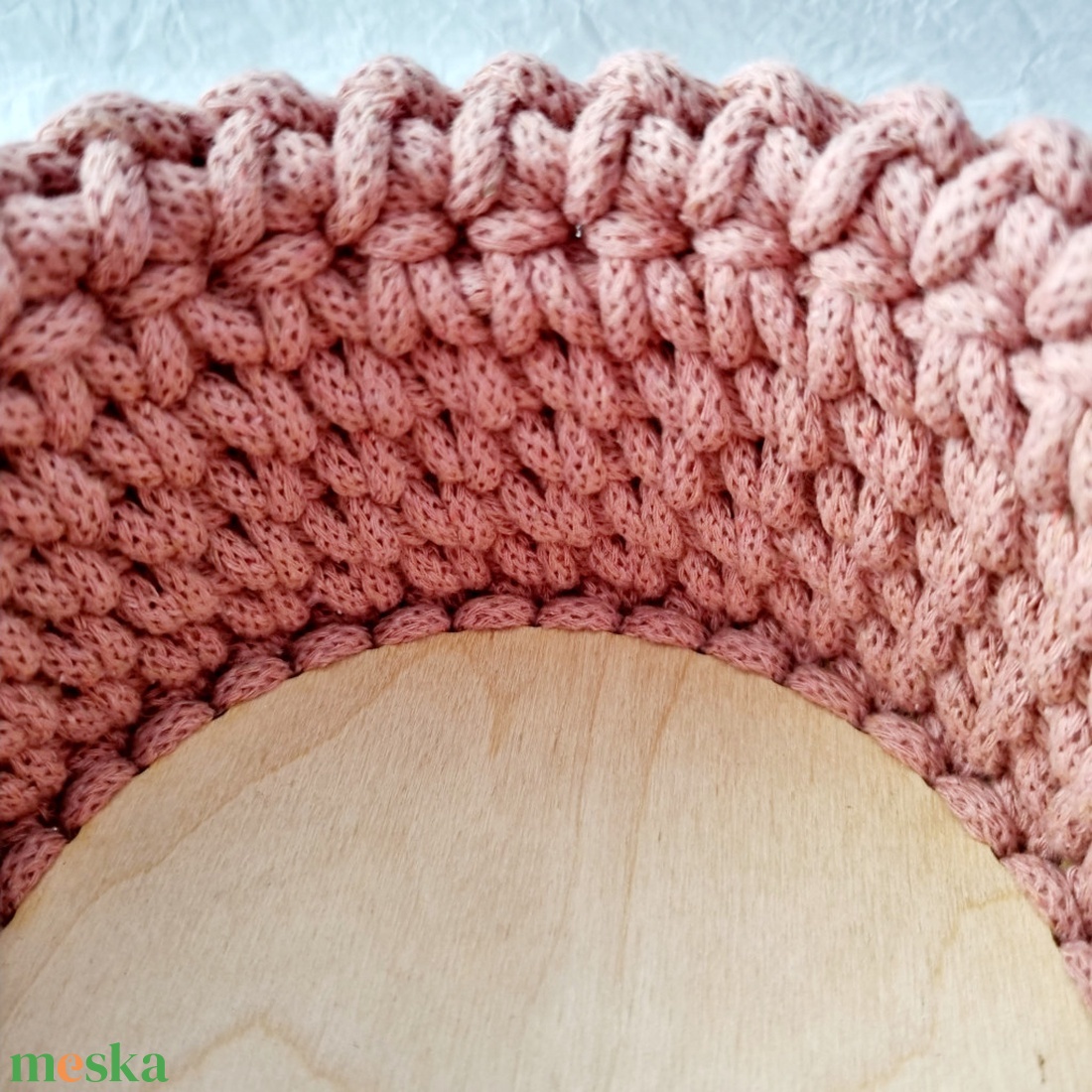 Horgolt tárolókosár egyedi felirattal. Ajándék anyák napjára - otthon & életmód - tárolás & rendszerezés - tárolókosár - Meska.hu