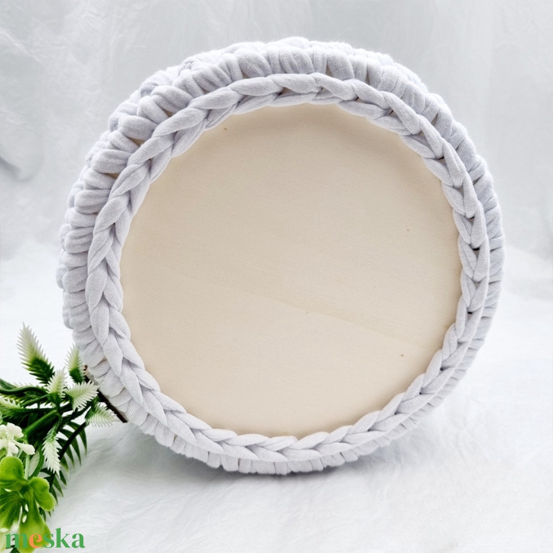 Horgolt tárolókosár egyedi felirattal. Ajándék anyák napjára - otthon & életmód - tárolás & rendszerezés - tárolókosár - Meska.hu