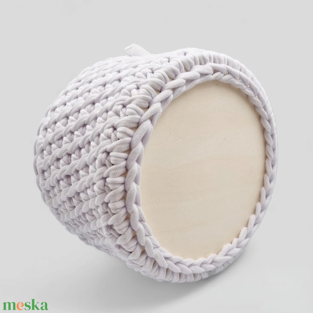 Horgolt tárolókosár egyedi felirattal. Ajándék anyák napjára - otthon & életmód - tárolás & rendszerezés - tárolókosár - Meska.hu