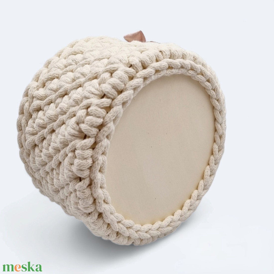 Horgolt tárolókosár egyedi felirattal. Ajándék anyák napjára - otthon & életmód - tárolás & rendszerezés - tárolókosár - Meska.hu