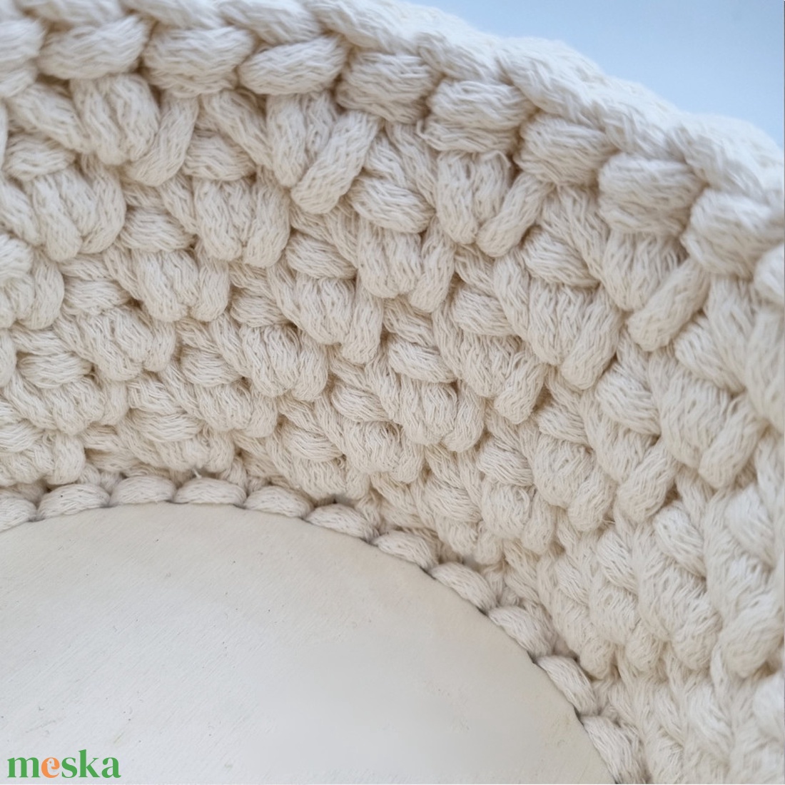 Horgolt tárolókosár egyedi felirattal. Ajándék anyák napjára - otthon & életmód - tárolás & rendszerezés - tárolókosár - Meska.hu