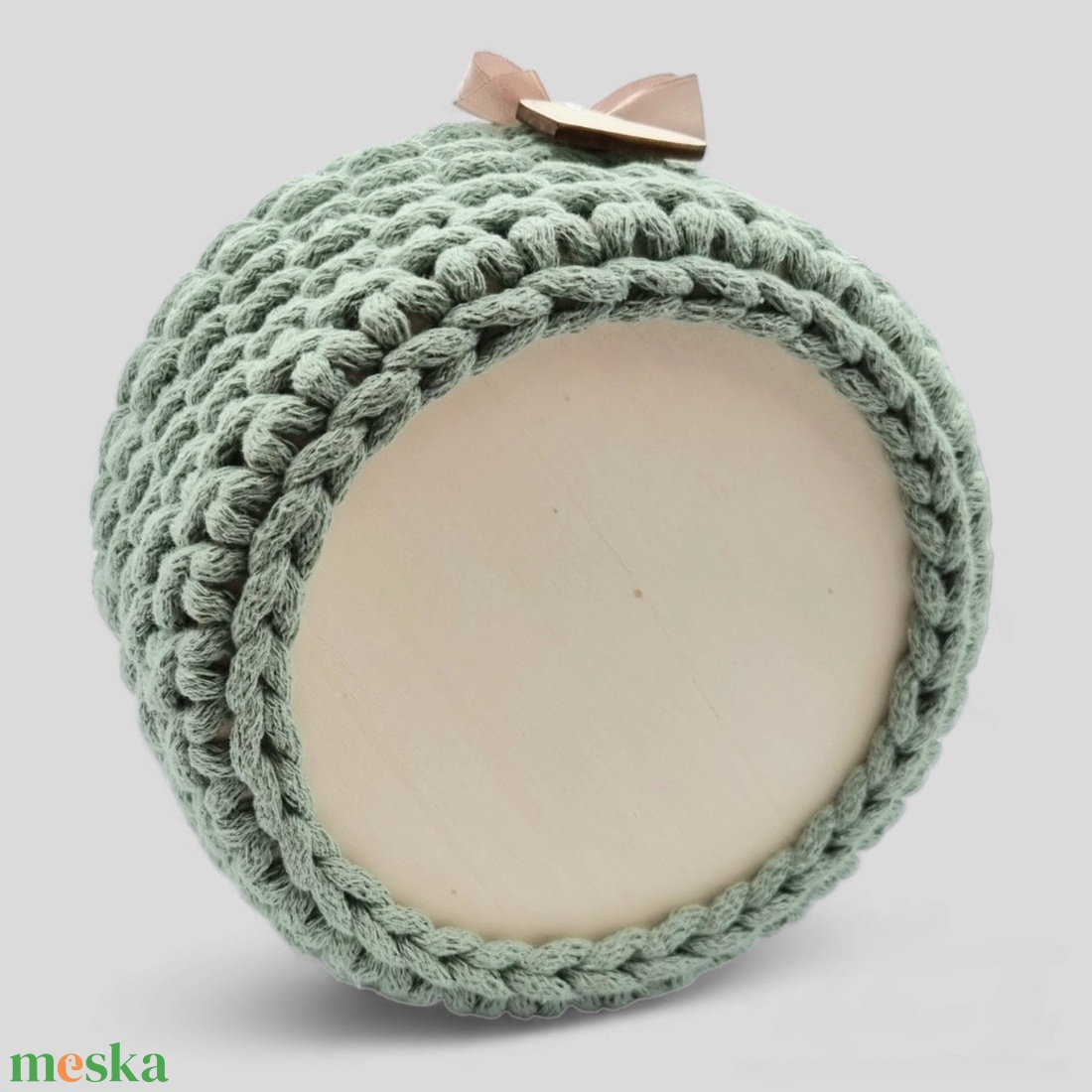 Horgolt tárolókosár egyedi felirattal. Ajándék anyák napjára - otthon & életmód - tárolás & rendszerezés - tárolókosár - Meska.hu