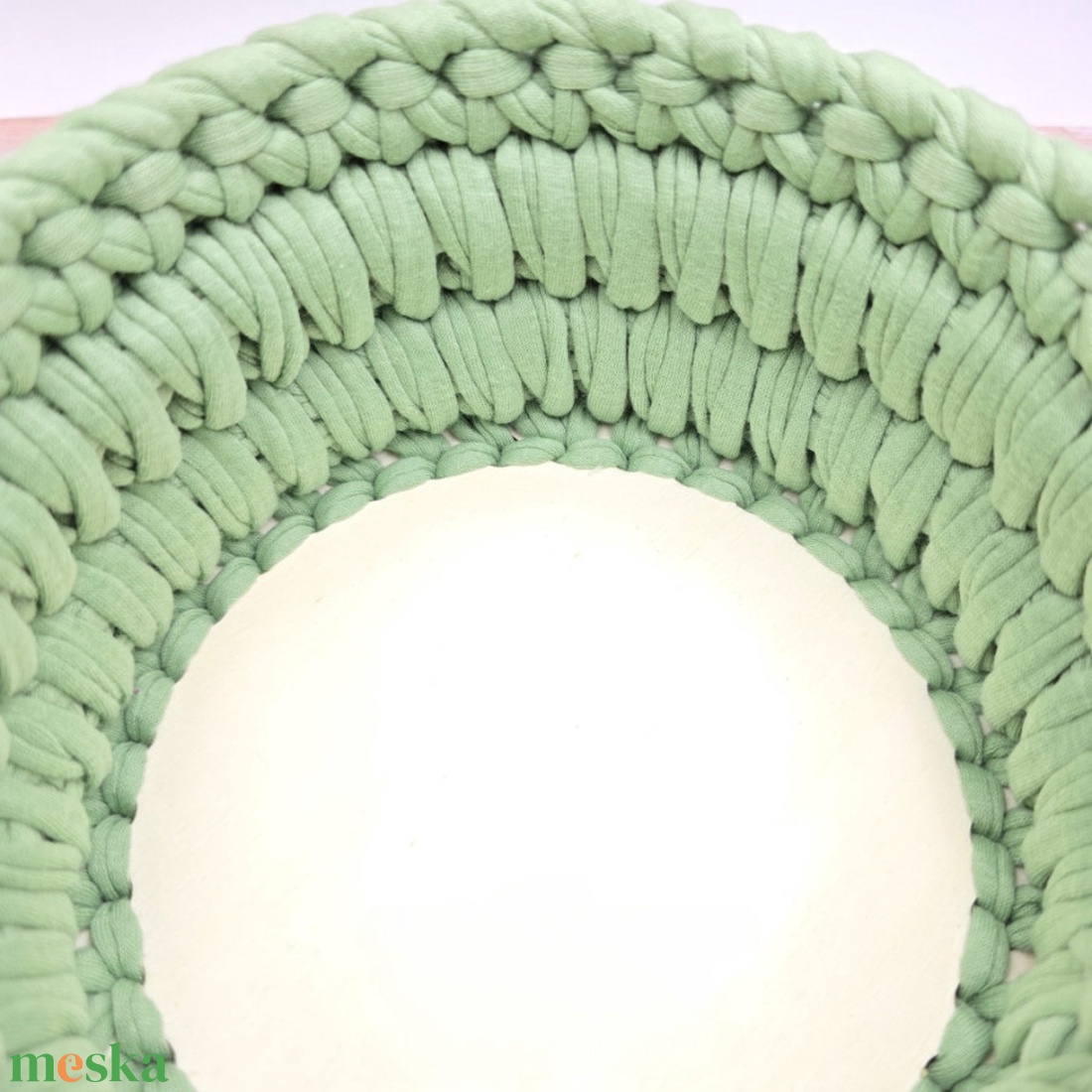 Horgolt tárolókosár egyedi felirattal. Ajándék anyák napjára - otthon & életmód - tárolás & rendszerezés - tárolókosár - Meska.hu