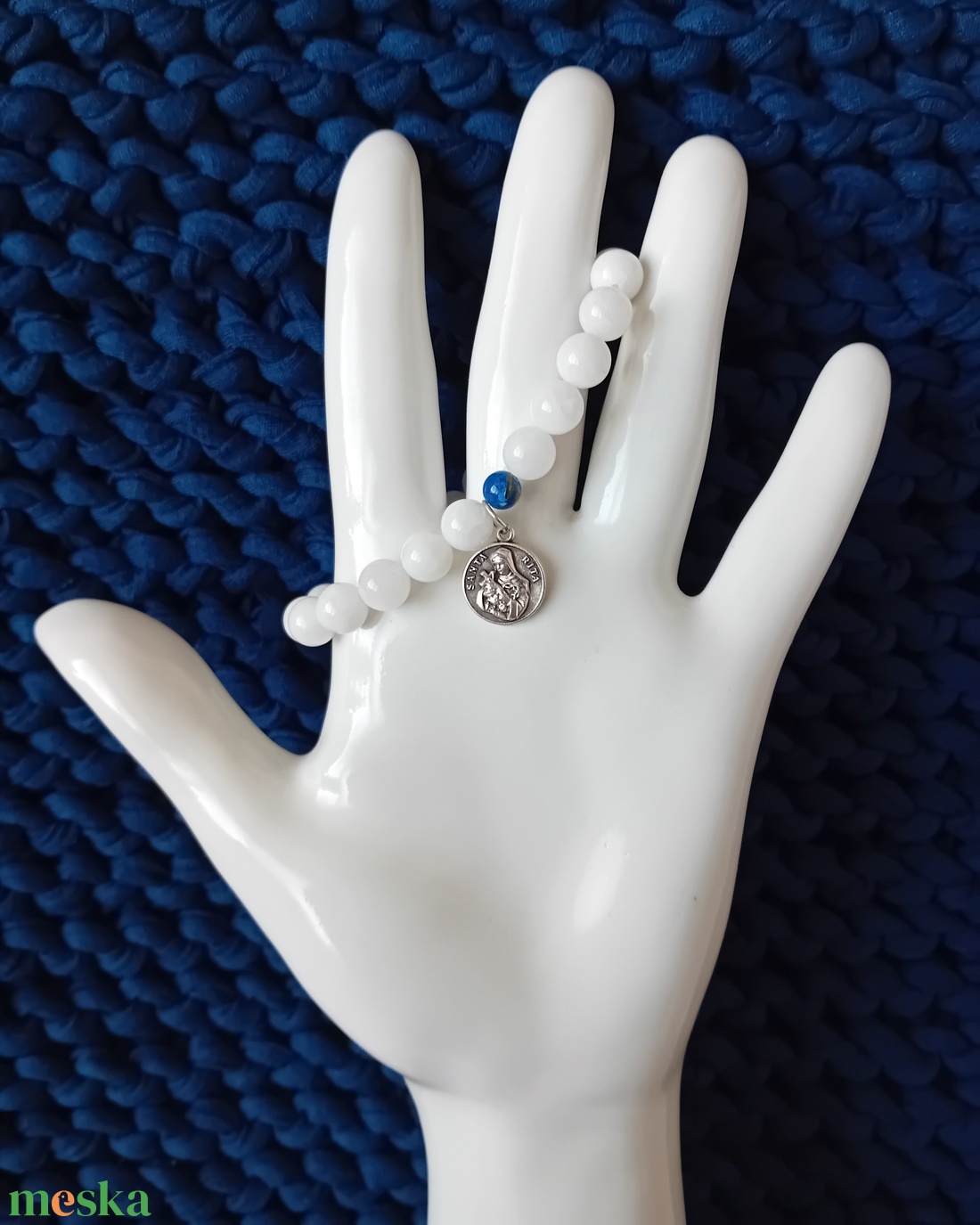 Szent Rita rózsafűzér-karkötő - ékszer - karkötő - ásványkarkötő - Meska.hu Szent Rita rózsafűzér-karkötő - ékszer - karkötő - ásványkarkötő - Meska.hu