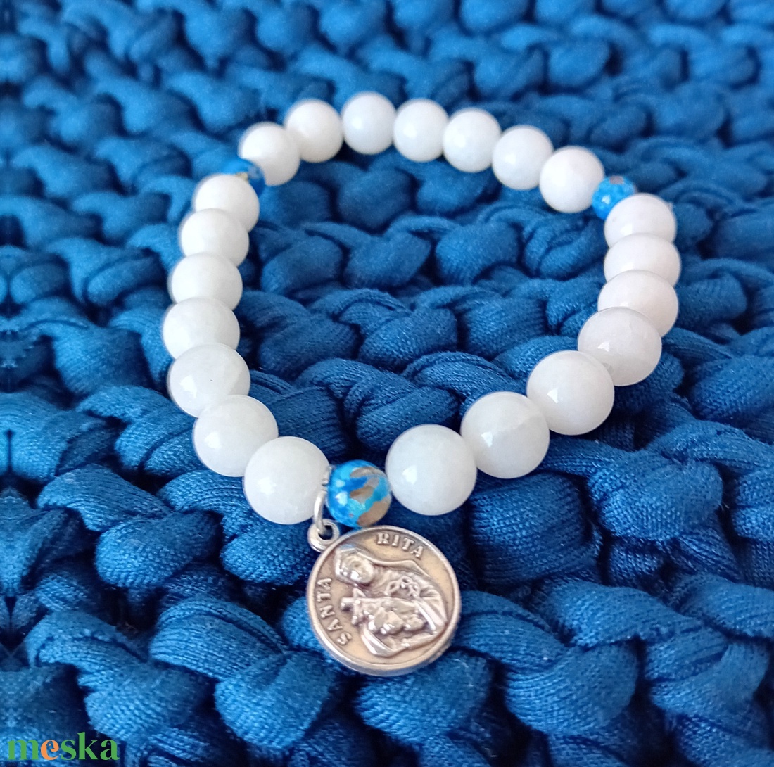 Szent Rita rózsafűzér-karkötő - ékszer - karkötő - ásványkarkötő - Meska.hu Szent Rita rózsafűzér-karkötő - ékszer - karkötő - ásványkarkötő - Meska.hu