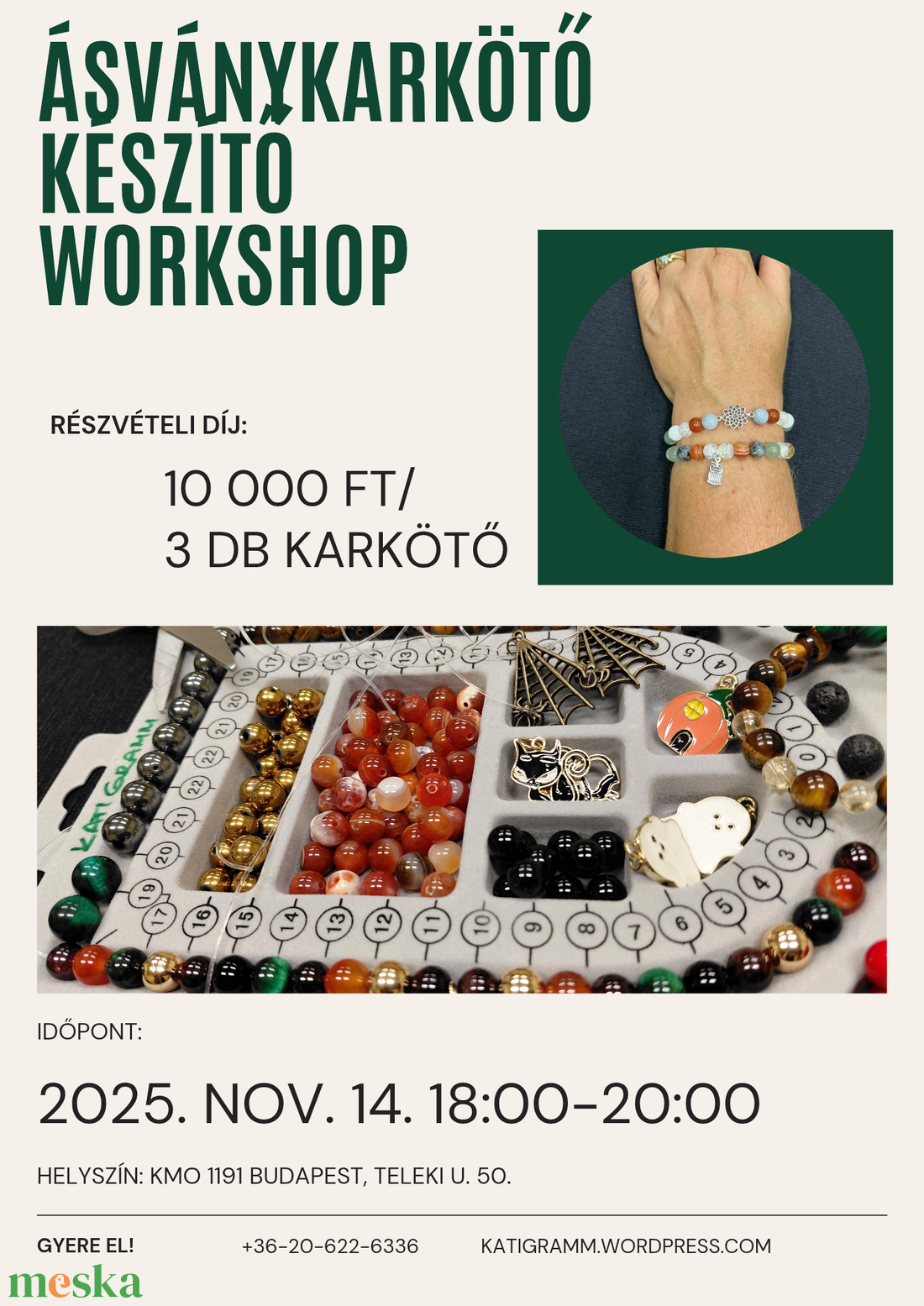 Ásványkarkötő készítő workshop - diy (csináld magad) - workshop & tanfolyam - Meska.hu