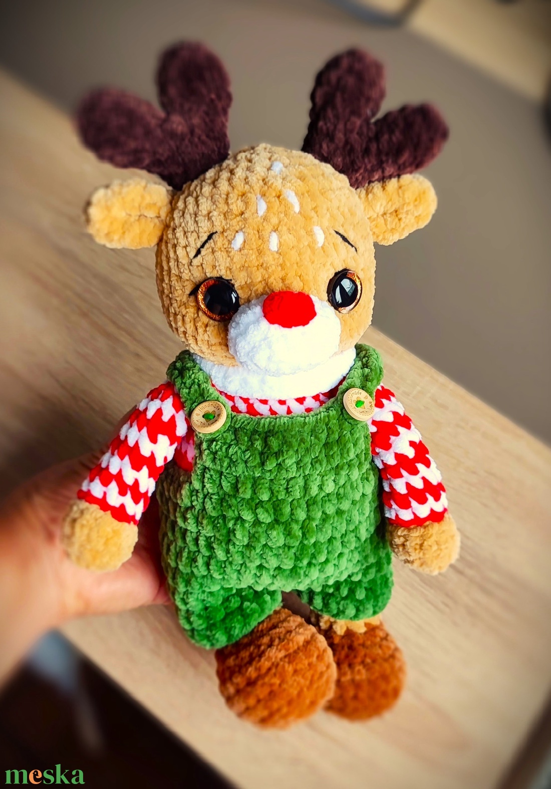 Oli a rénszarvas - játék & sport - plüssállat & játékfigura - plüss mesefigurák - Meska.hu