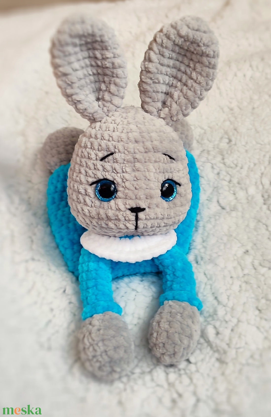 Nyuszi szundipajti - baba - mama - baba játékok - szundikendő, alvóka - Meska.hu