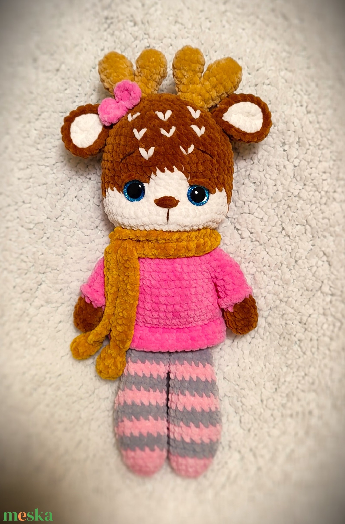 Horgolt őzike - játék & sport - plüssállat & játékfigura - plüss mesefigurák - Meska.hu