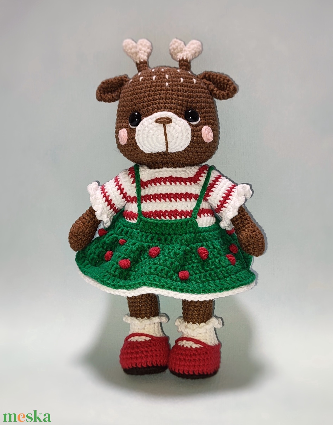 Horgolt őzike - játék & sport - plüssállat & játékfigura - plüss mesefigurák - Meska.hu