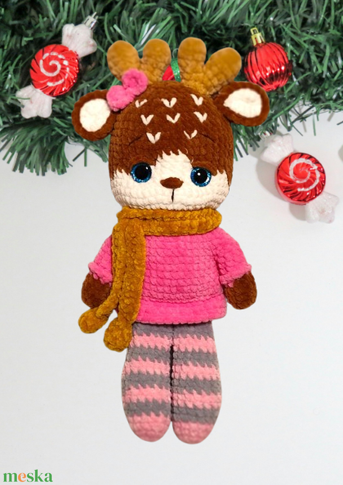 Horgolt őzike - játék & sport - plüssállat & játékfigura - plüss mesefigurák - Meska.hu