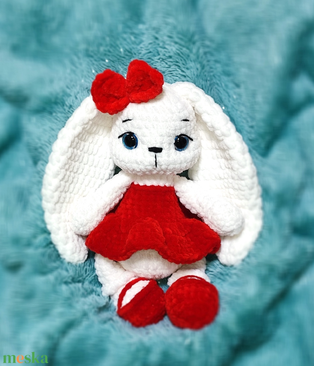 Horgolt plüss nyuszi - játék & sport - plüssállat & játékfigura - nyuszi - Meska.hu