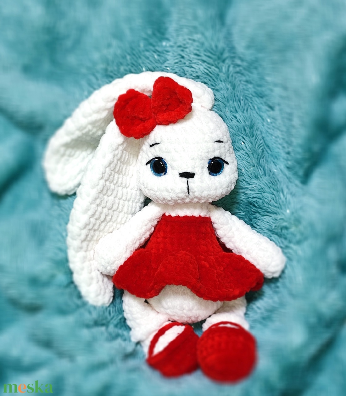 Horgolt plüss nyuszi - játék & sport - plüssállat & játékfigura - nyuszi - Meska.hu